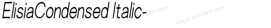 ElisiaCondensed Italic字体转换